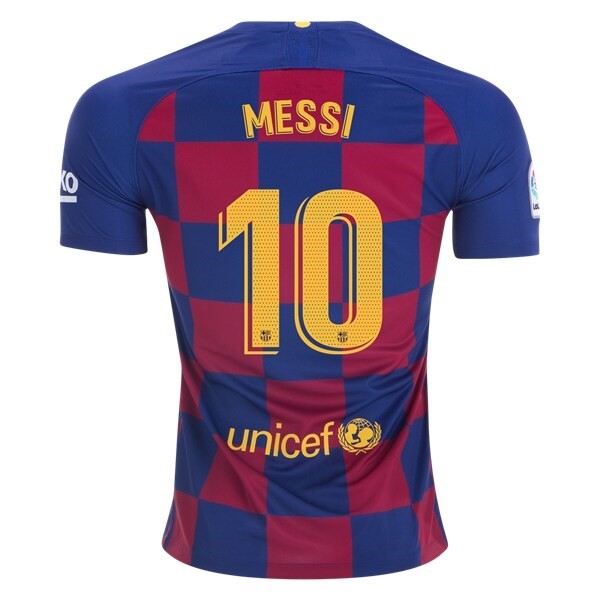 Camiseta Barcelona NO.10 Messi 1ª Kit 2019 2020 Azul Rojo